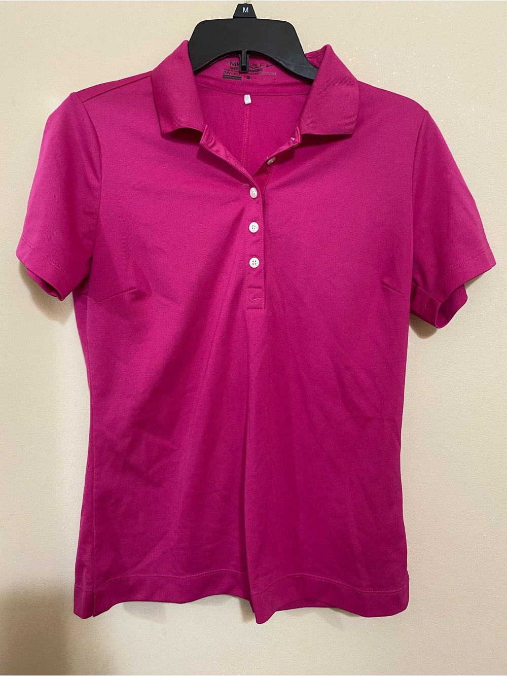 Nike Women’s Short-Sleeve Polo Top - Pink size small